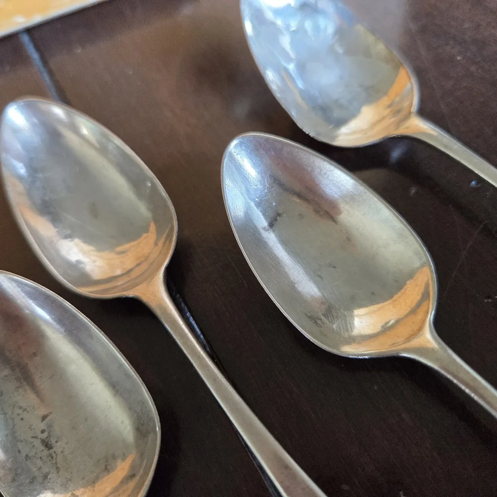 L Sayre Coin Silver Teaspoons (6)